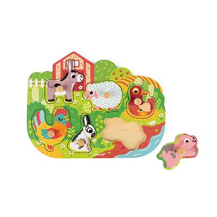 Puzzle Happy Farm MULTICOLORE Janod