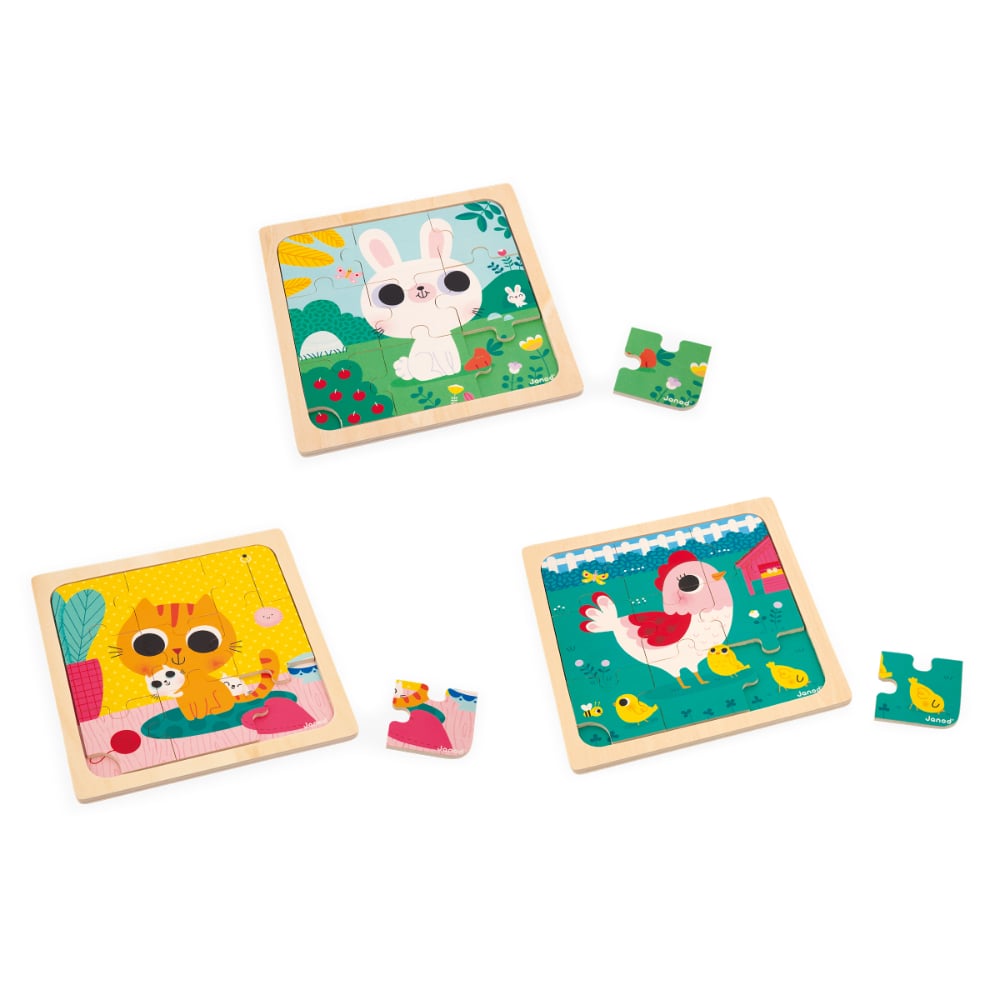 Puzzle trio MULTICOLORE Janod