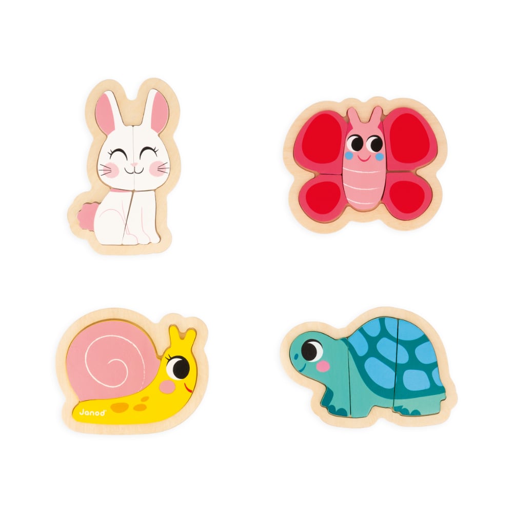 4 puzzles évolutifs MULTICOLORE Janod