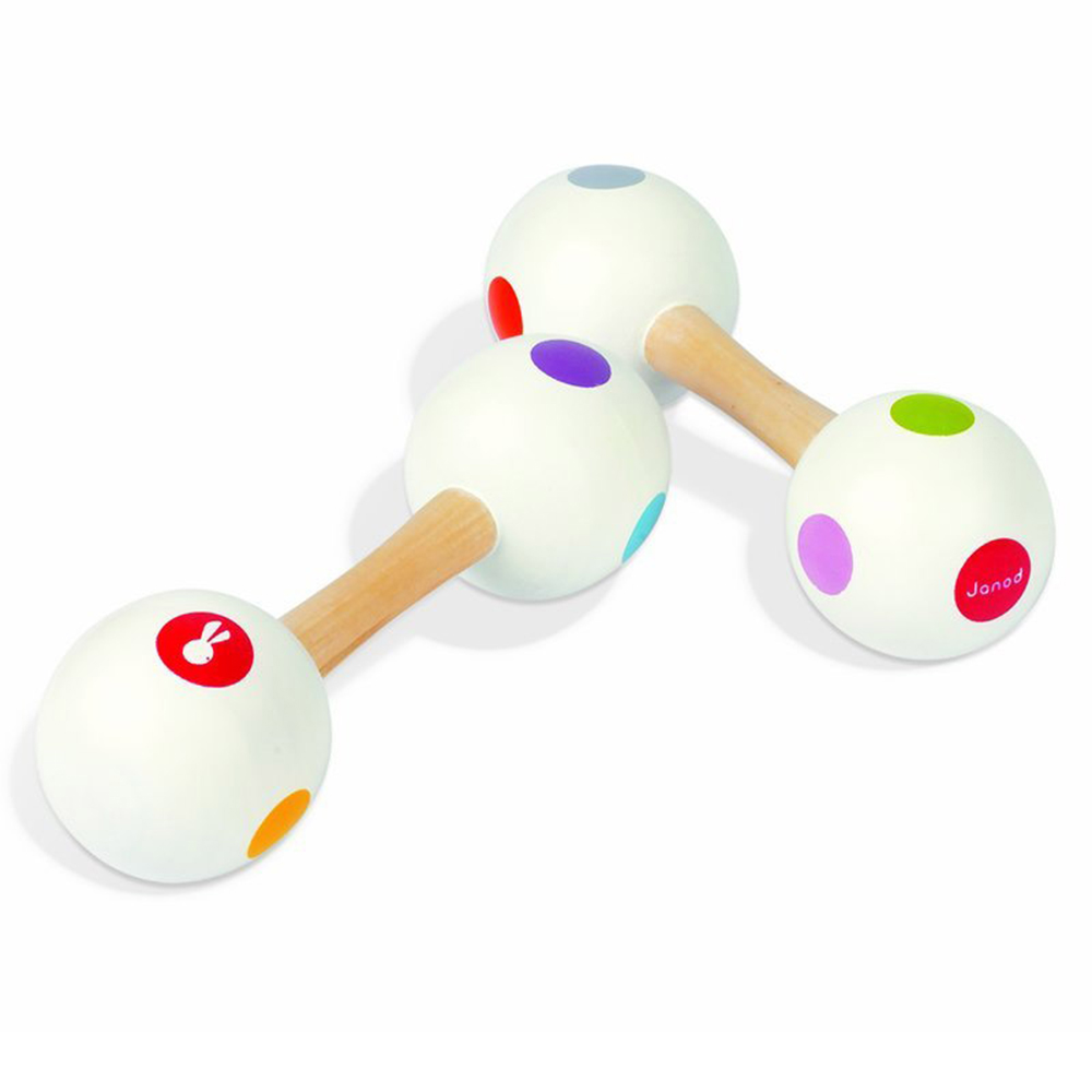 Haltères Maracas Confetti MULTICOLORE Janod