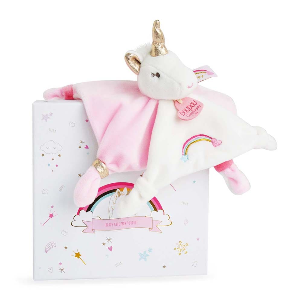 Doudou Lucie la licorne ROSE Doudou & Compagnie