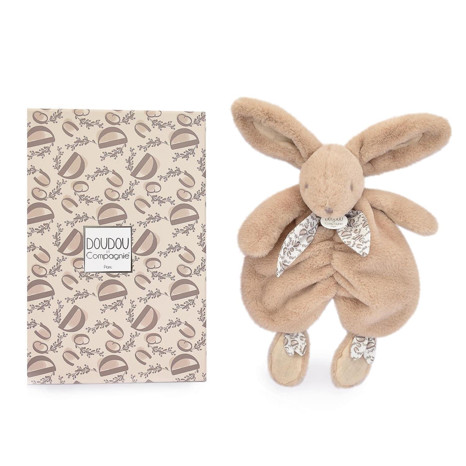 Doudou plat lapin BEIGE Doudou & Compagnie