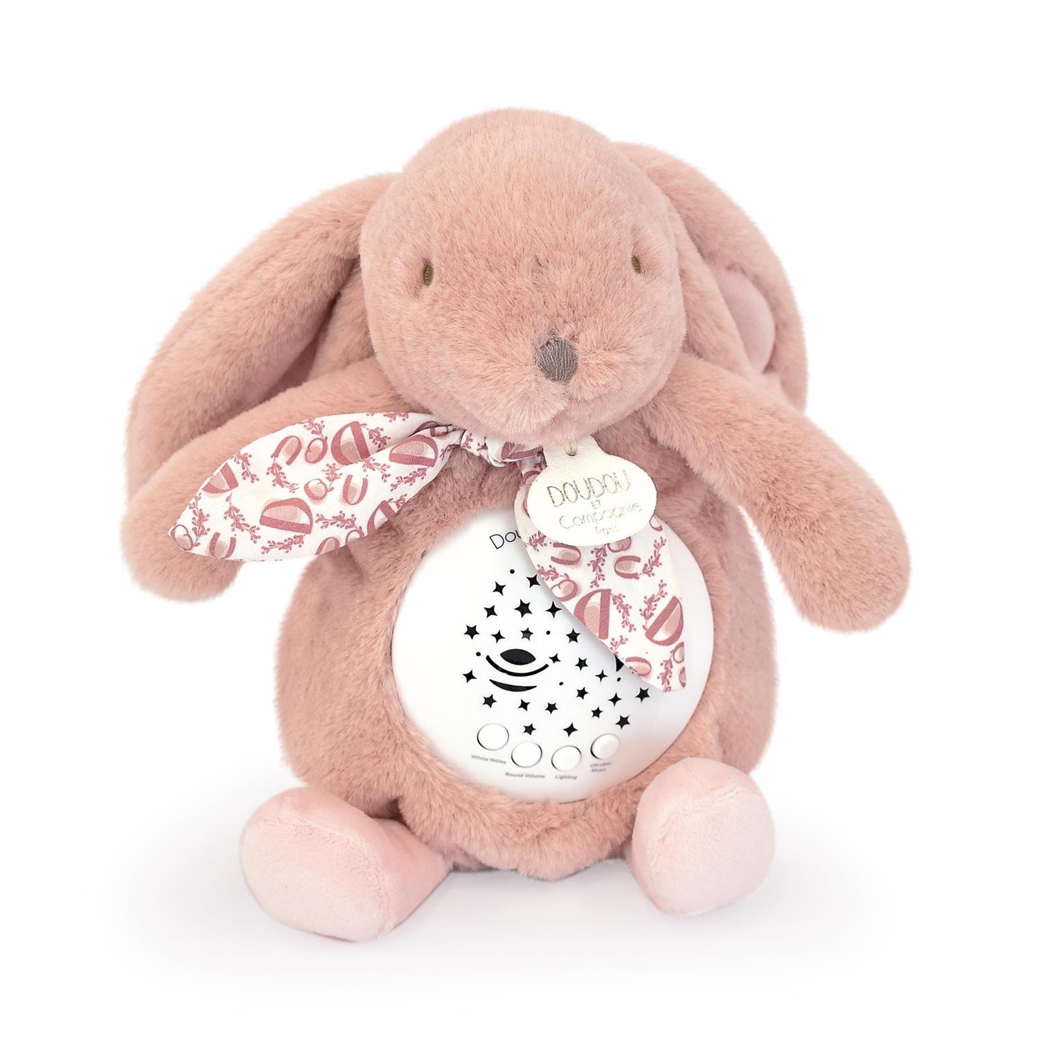 Veilleuse musicale Lapin Projection ROSE Doudou & Compagnie