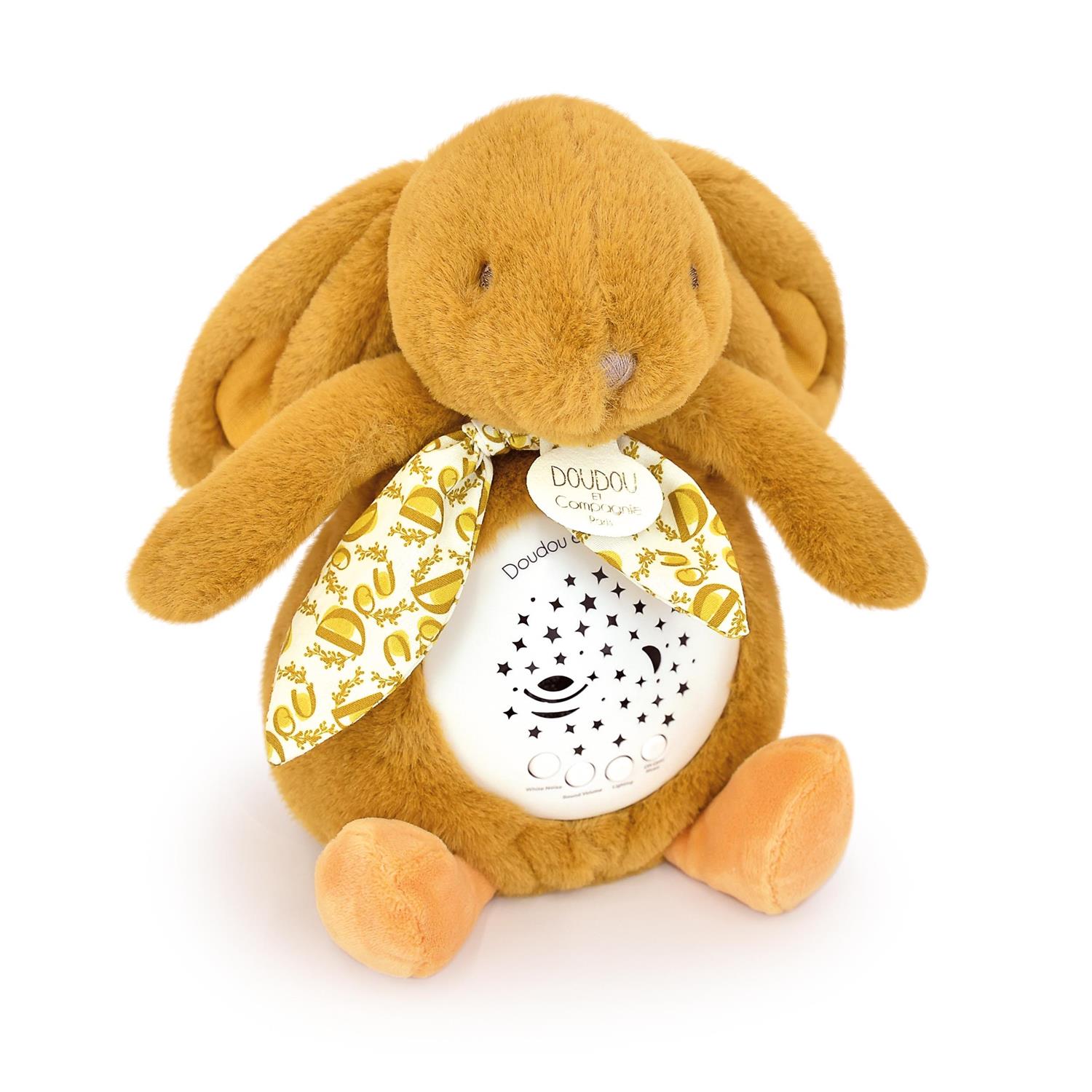 Veilleuse musicale Lapin Projection JAUNE Doudou & Compagnie