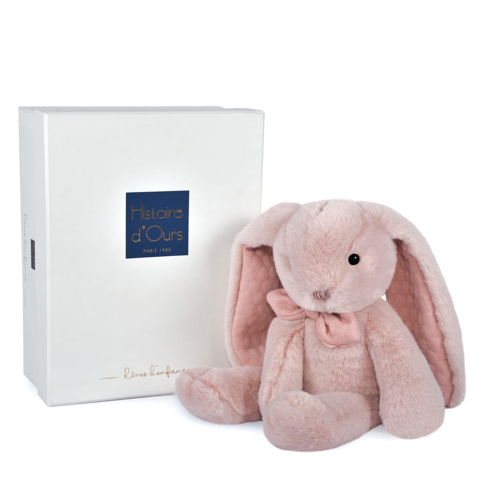 Peluche Preppy chic lapin ROSE Histoire d'Ours