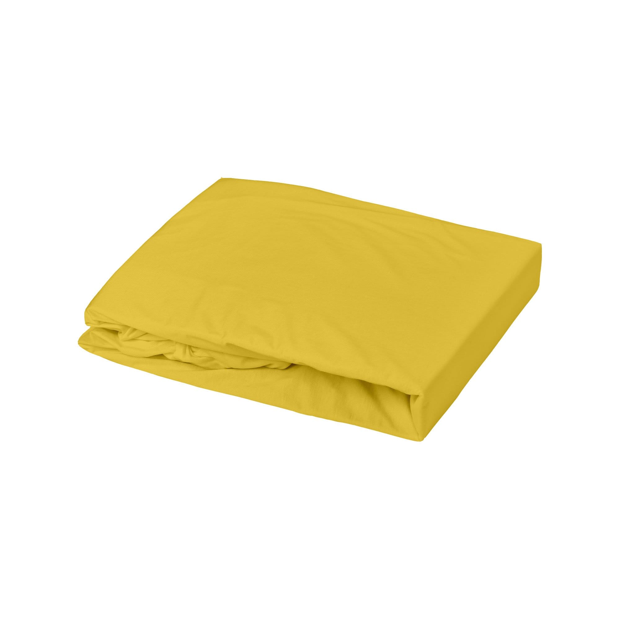Drap housse Jersey JAUNE Domiva