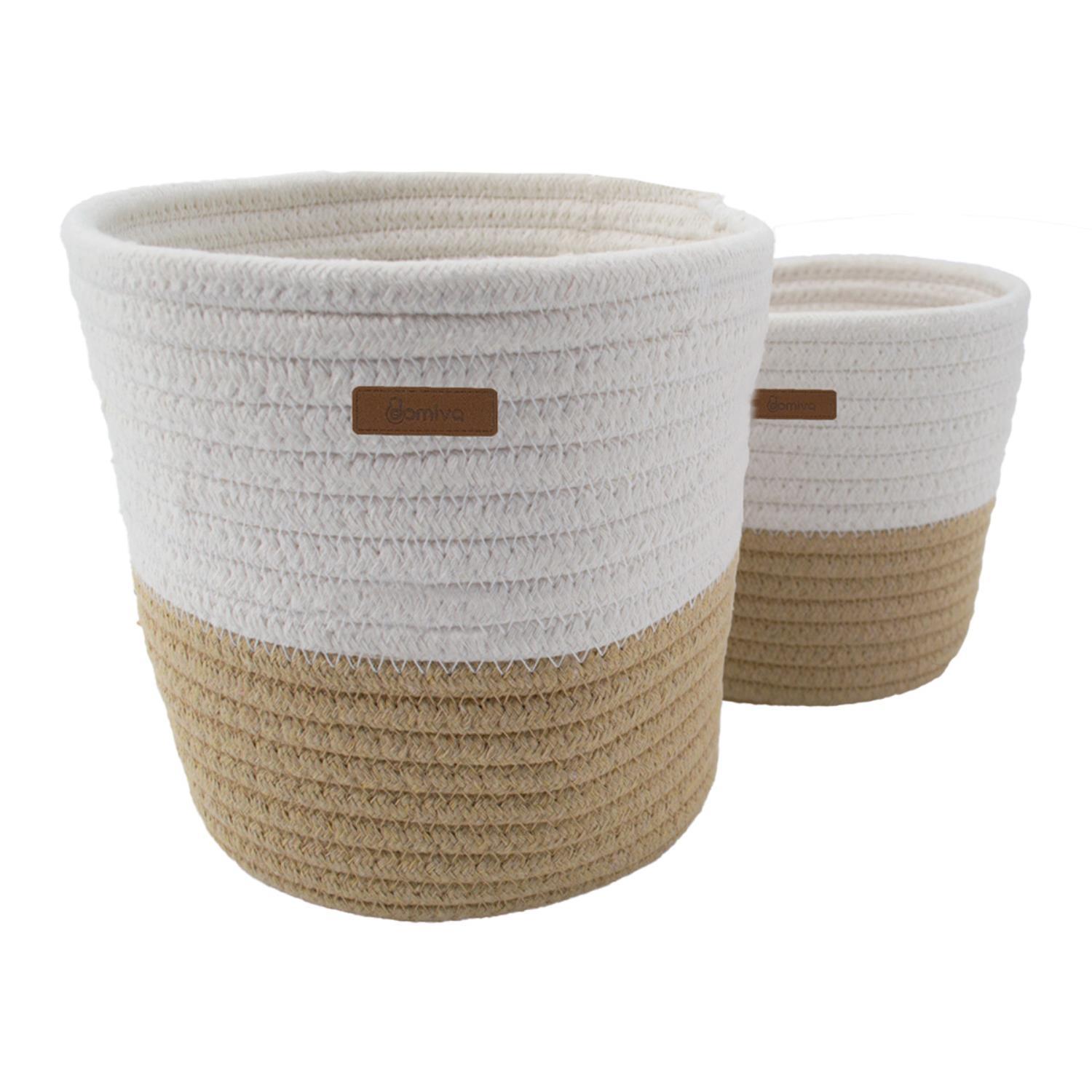 Lot de 2 Panières de rangement BEIGE Domiva
