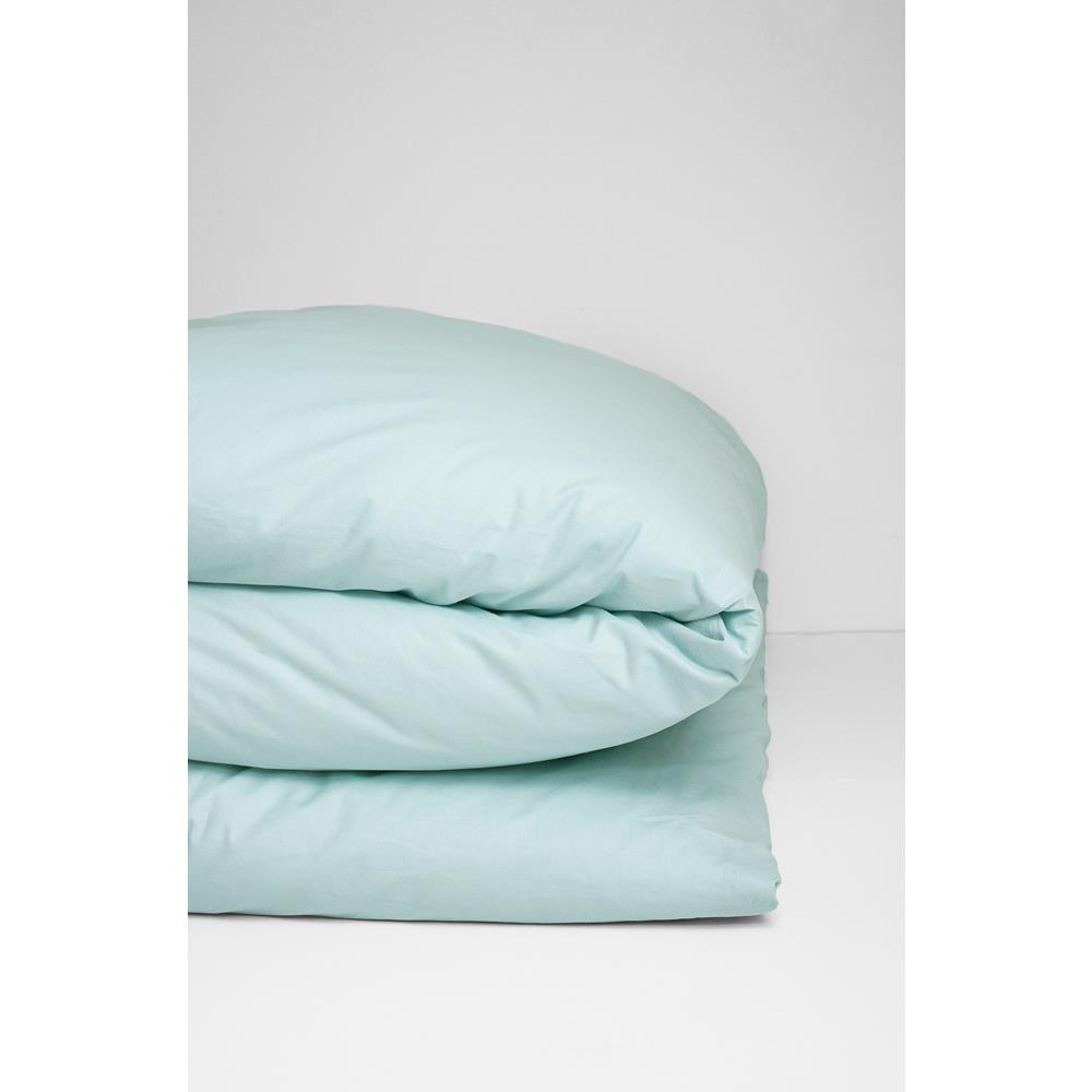 Housse de couette bébé unie en coton bio BLEU Kadolis