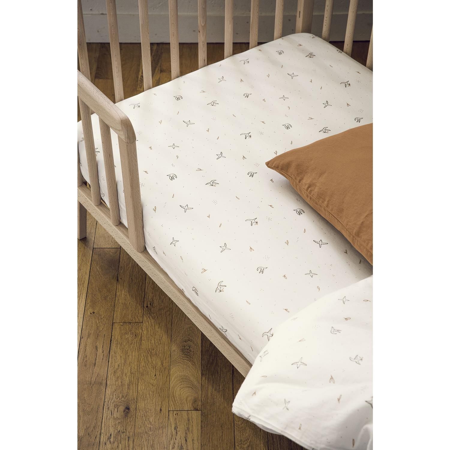 Drap housse Coton Bio pour Lit bébé L'envolée MULTICOLORE Kadolis