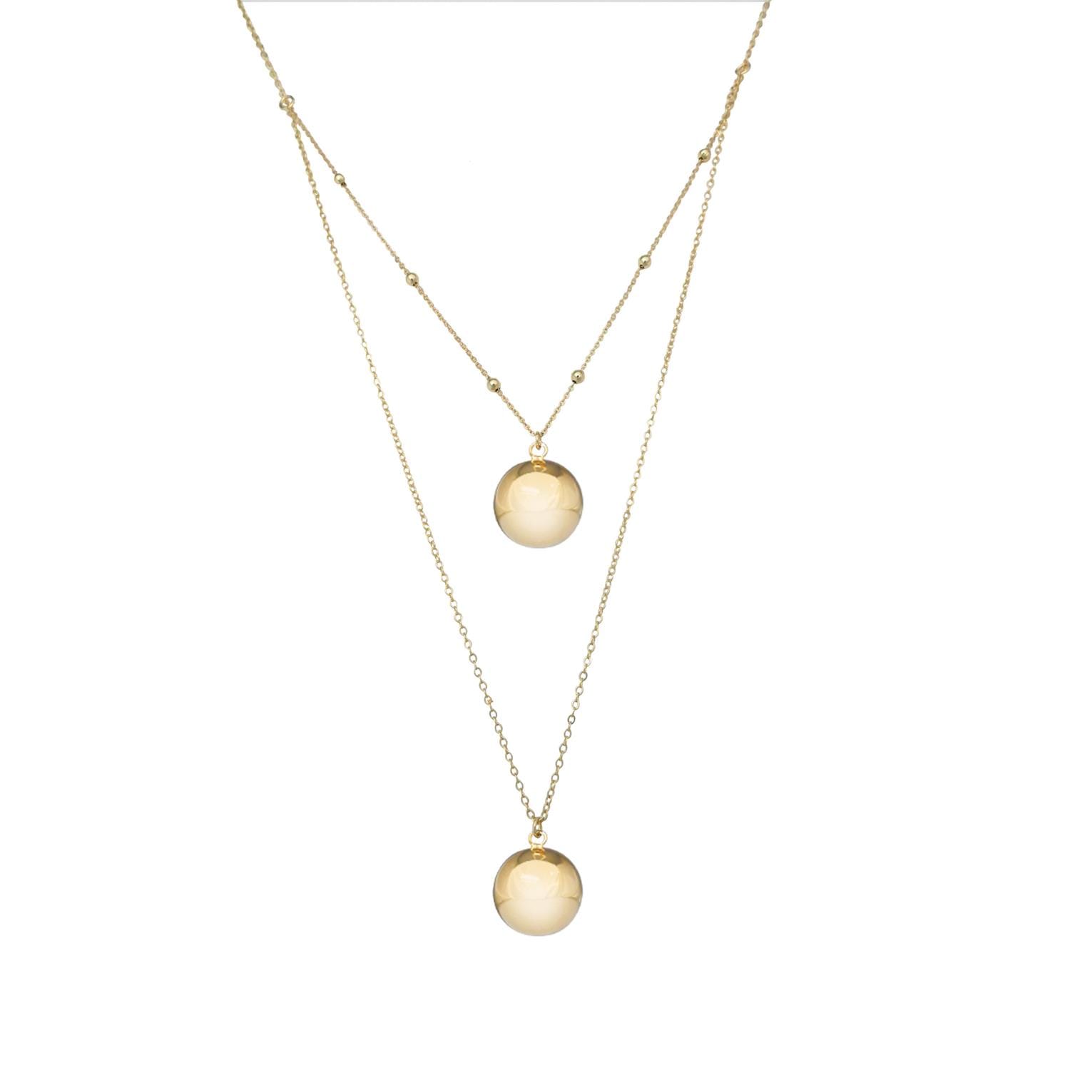 Bola de grossesse lisse double chaine JAUNE Irréversible Bijoux