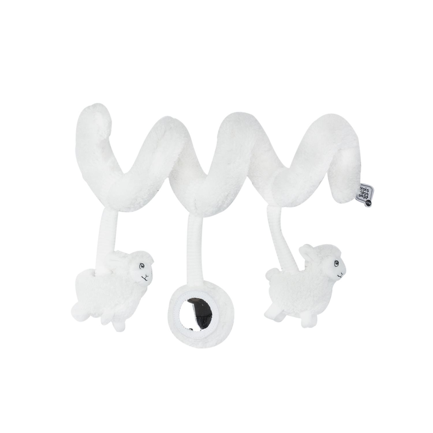 Spirale d'activite mouton Wooly BLANC Trois Kilos Sept