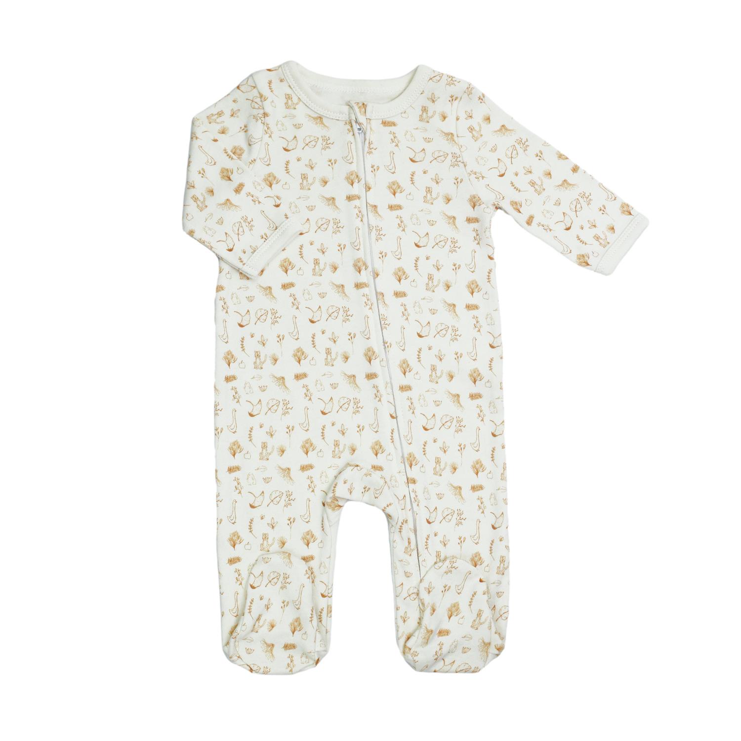 Pyjama Coton Zip AOP BEIGE Trois Kilos Sept