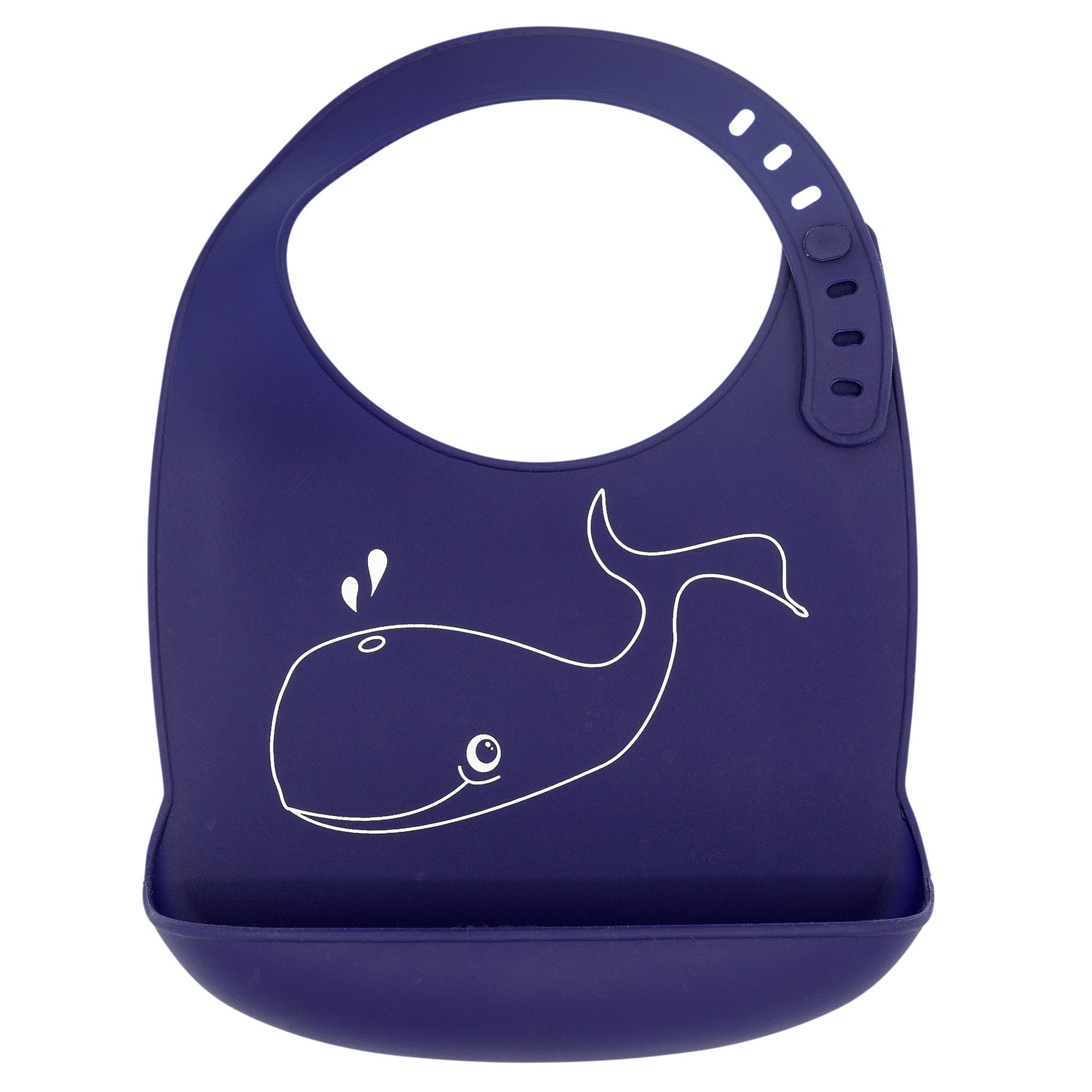 Bavoir en silicone Baleine et Nuage BLEU Trois Kilos Sept