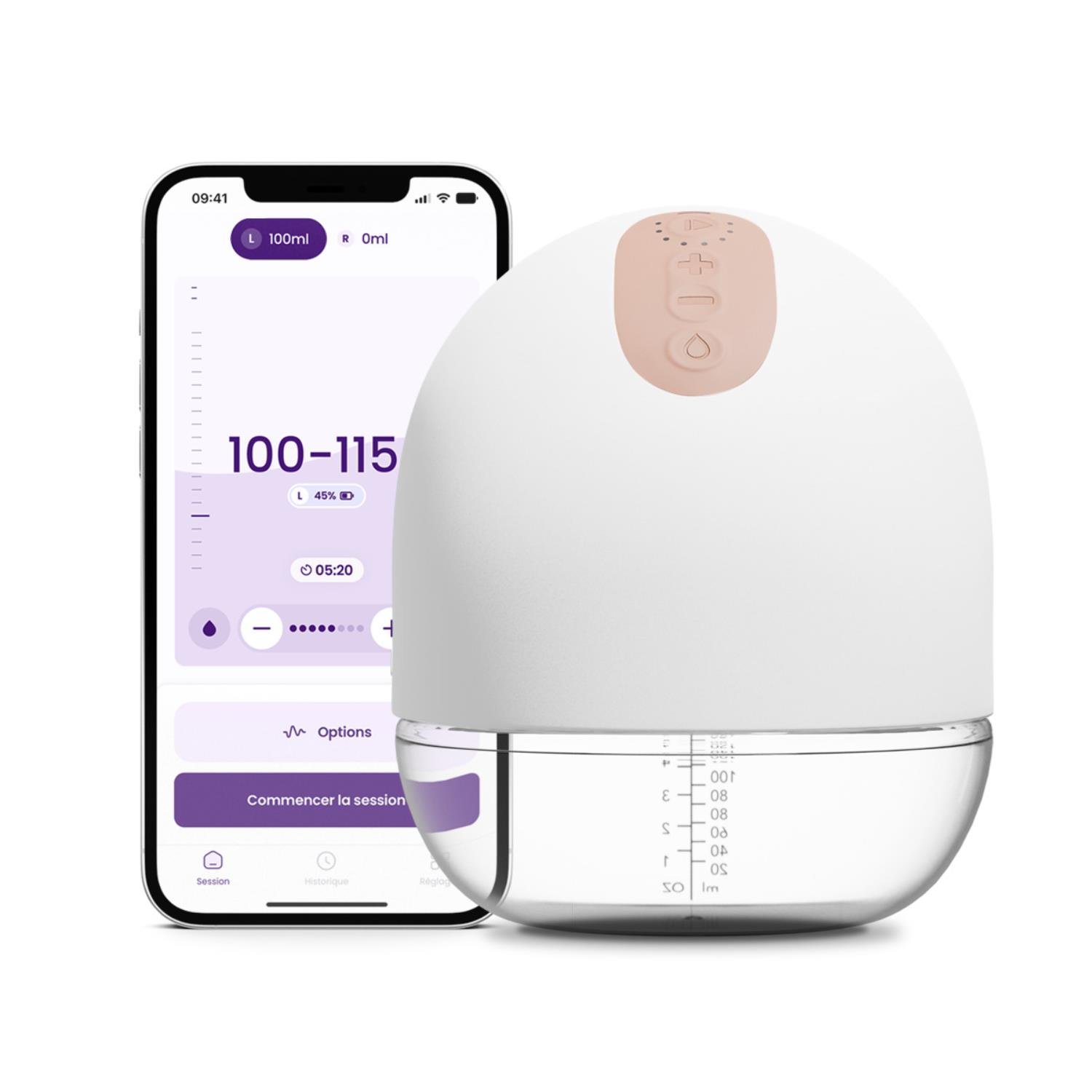 Tire-lait portable connecté Perifit Pump BLANC Perifit