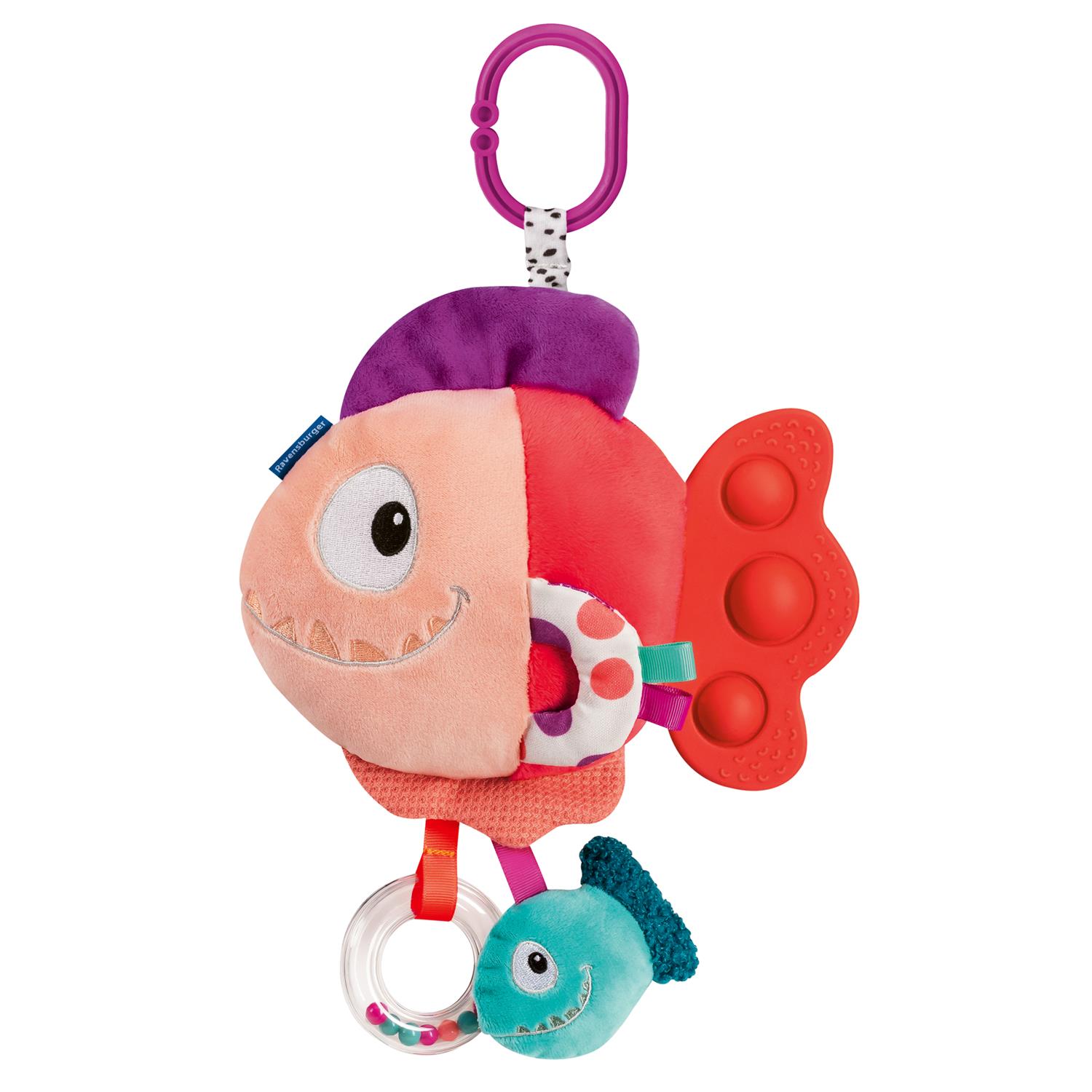 Peluche d'activité pop-it Piranha ROUGE Play+