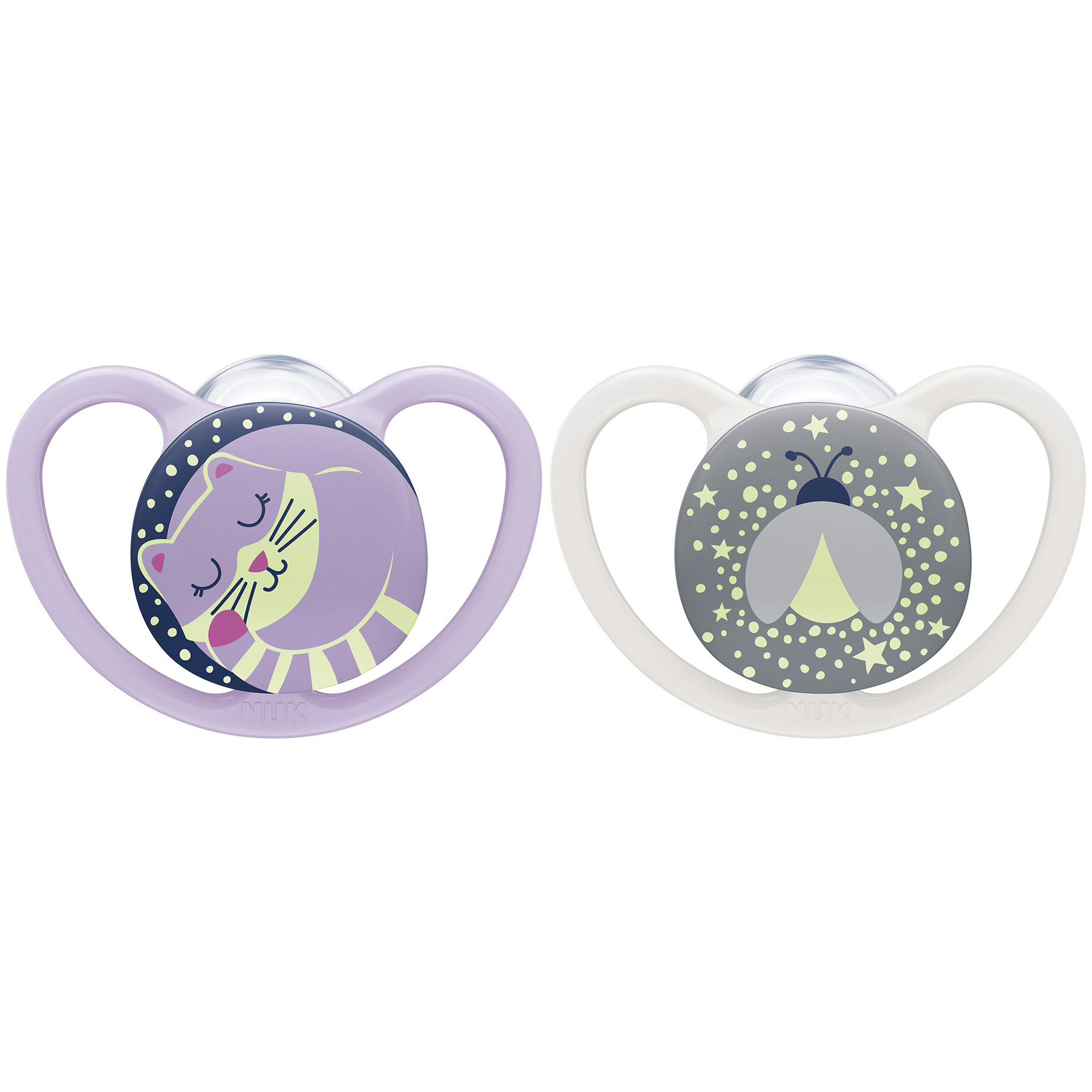 2 Sucettes SPACE NUIT MULTICOLORE Nuk