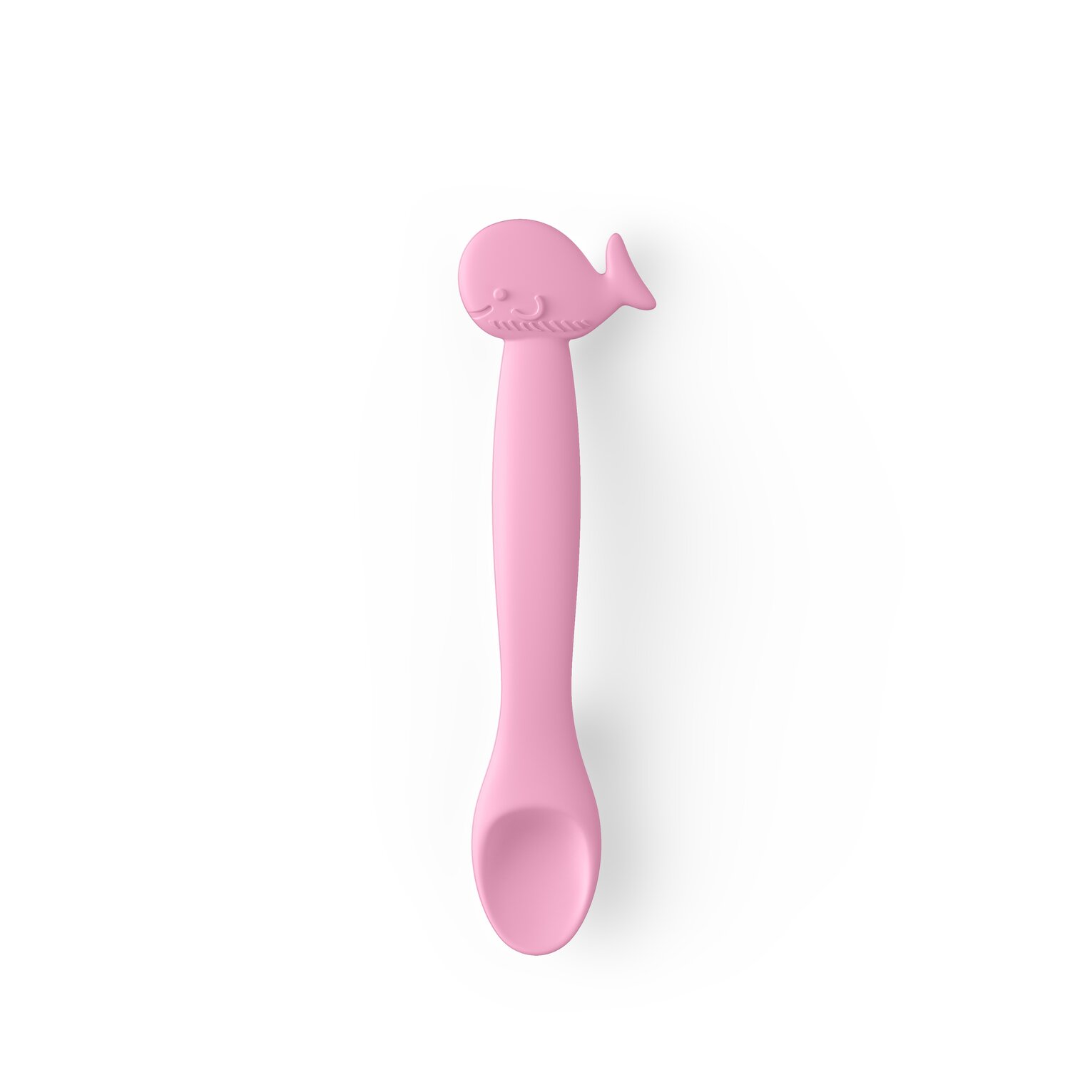 Cuillère en silicone animaux +4m Pink
