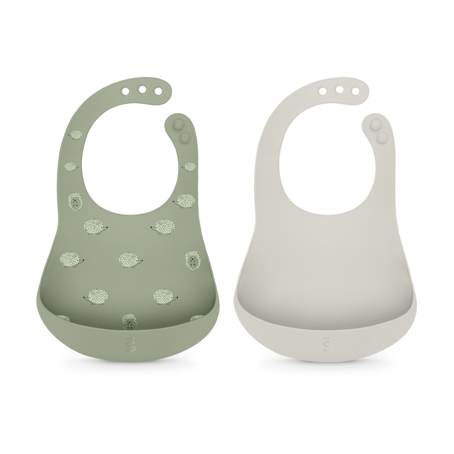 Lot de 2 bavoirs silicone Colour Essence Green