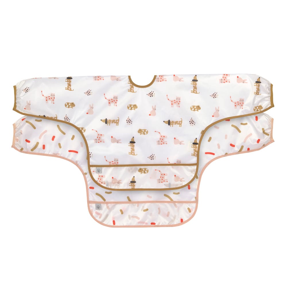 2 bavoirs manches longues Little Mateys ORANGE Lässig