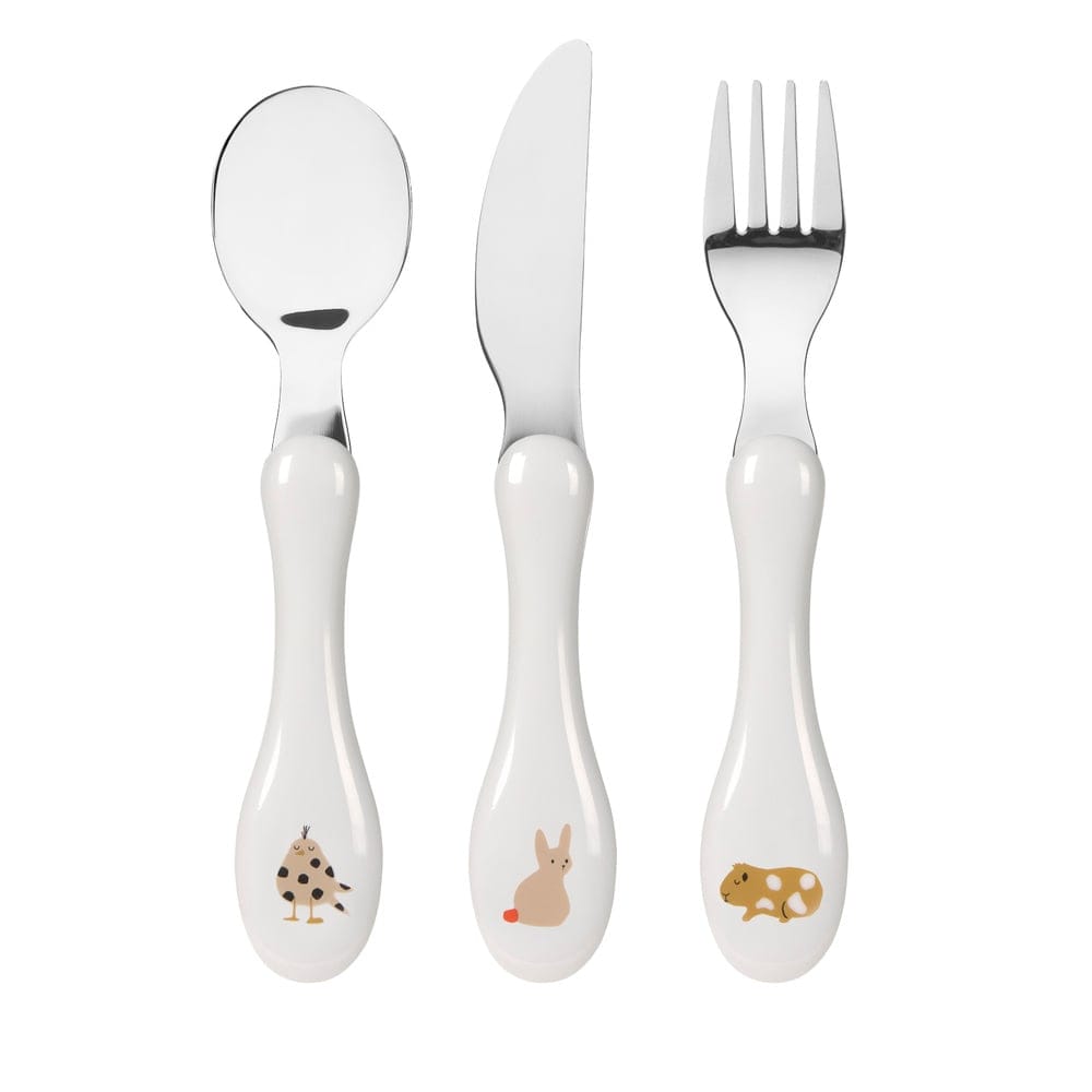 3 couverts inox Little Mateys ORANGE Lässig