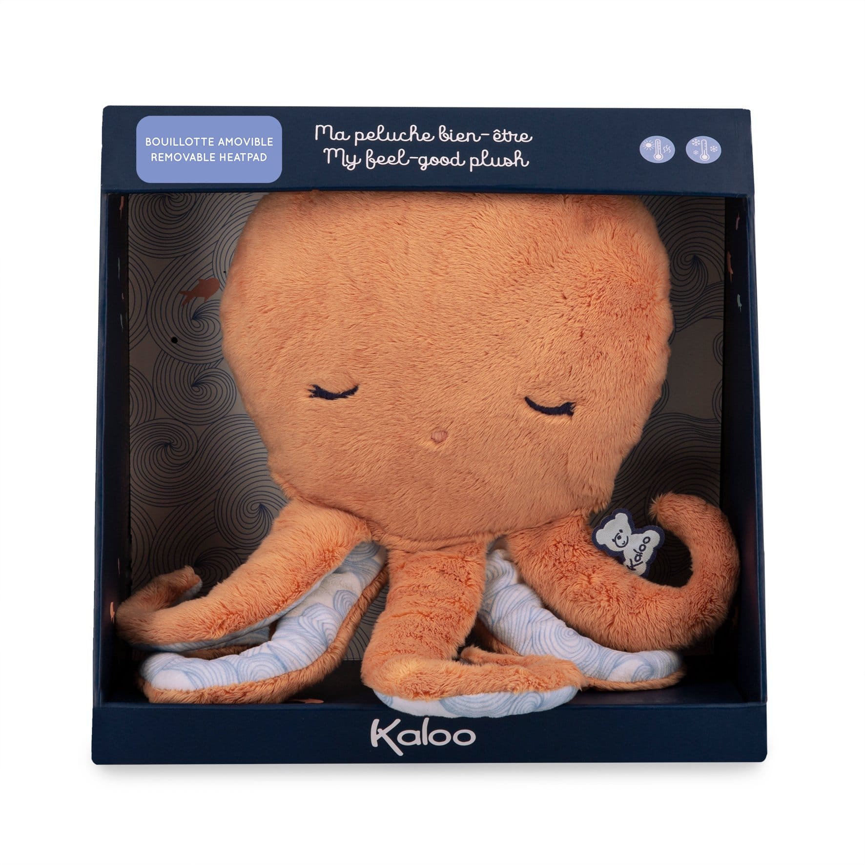 Peluche bouillotte Petit calme ORANGE Kaloo