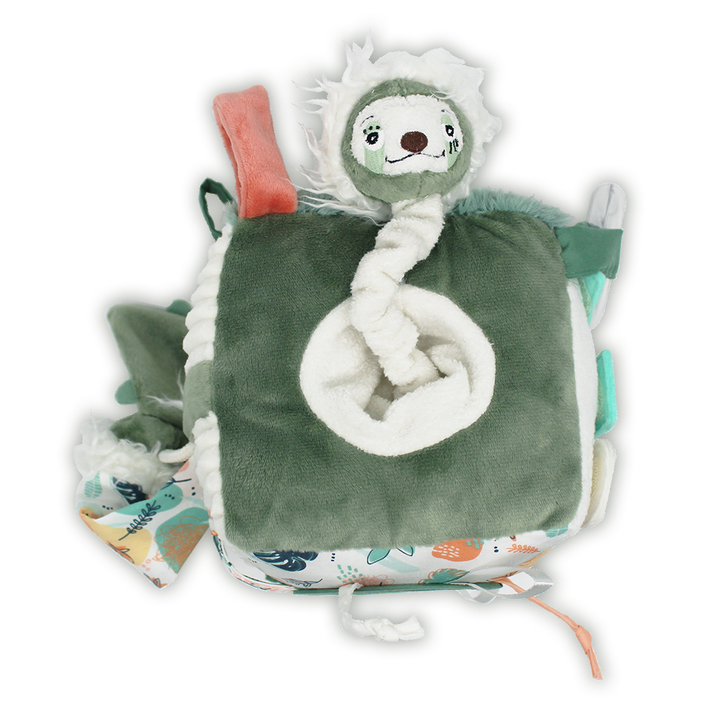 Cube d'activités Chillos le paresseux VERT Les Déglingos