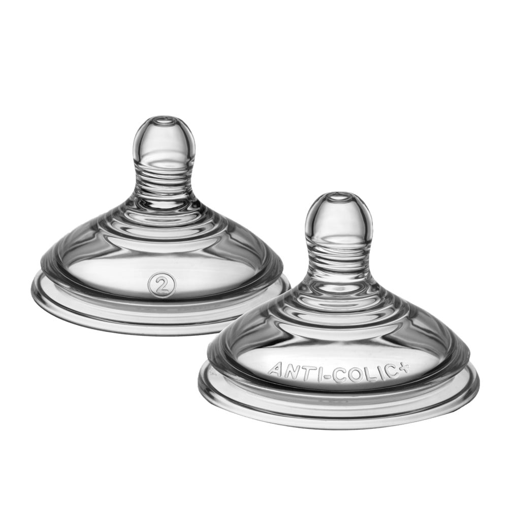 2 tétines anti-colique avancée BLANC Tommee Tippee