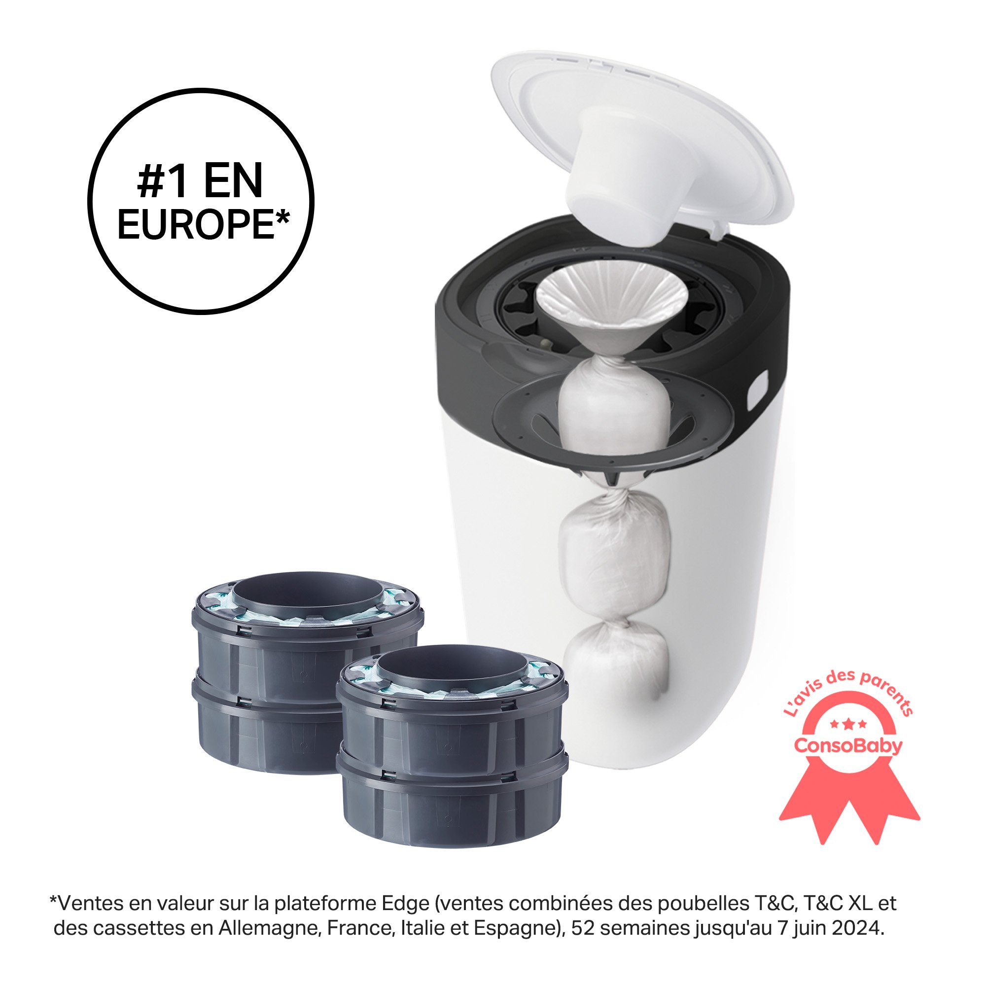 Starter pack Twist&click + 4 recharges BLANC Tommee Tippee