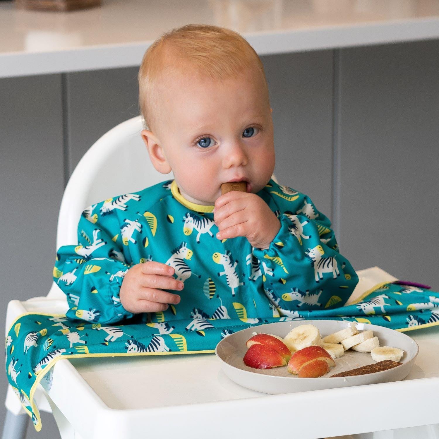 Bavoir Cover et Catch à ventouses BLEU Tidy tot