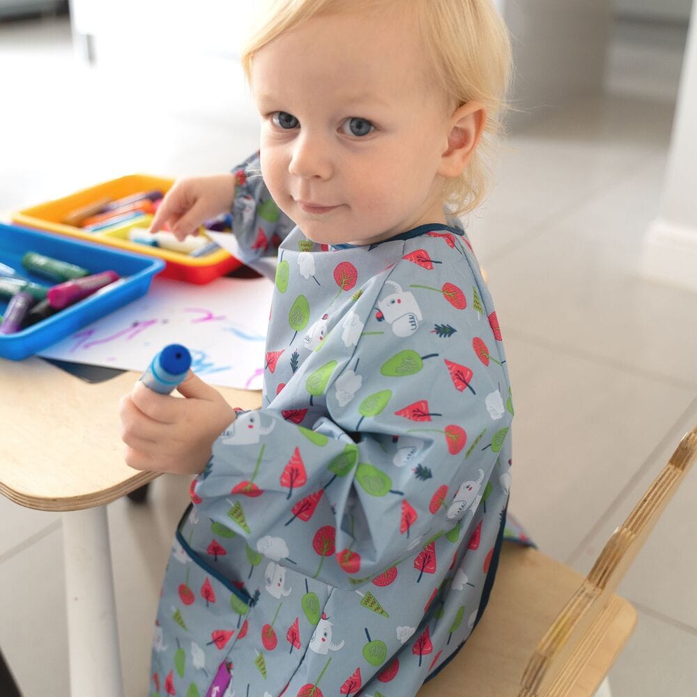 Bavoir Tablier à Manches Longues GRIS Tidy tot