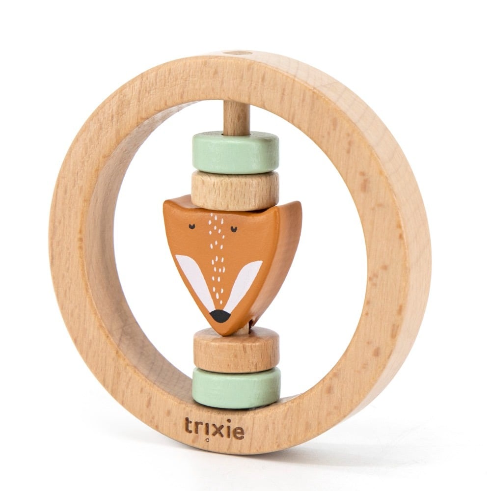 Hochet rond en bois ORANGE Trixie