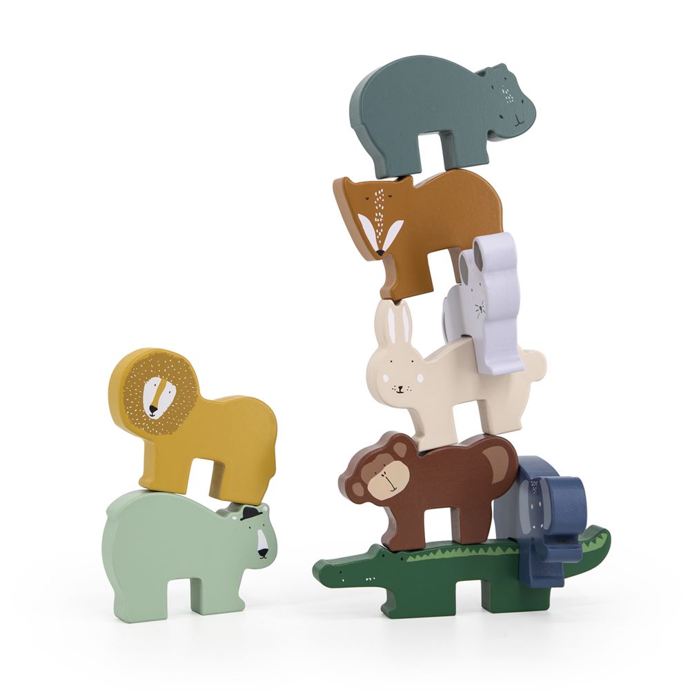 Jeu d'empilage d'animaux en bois MULTICOLORE Trixie