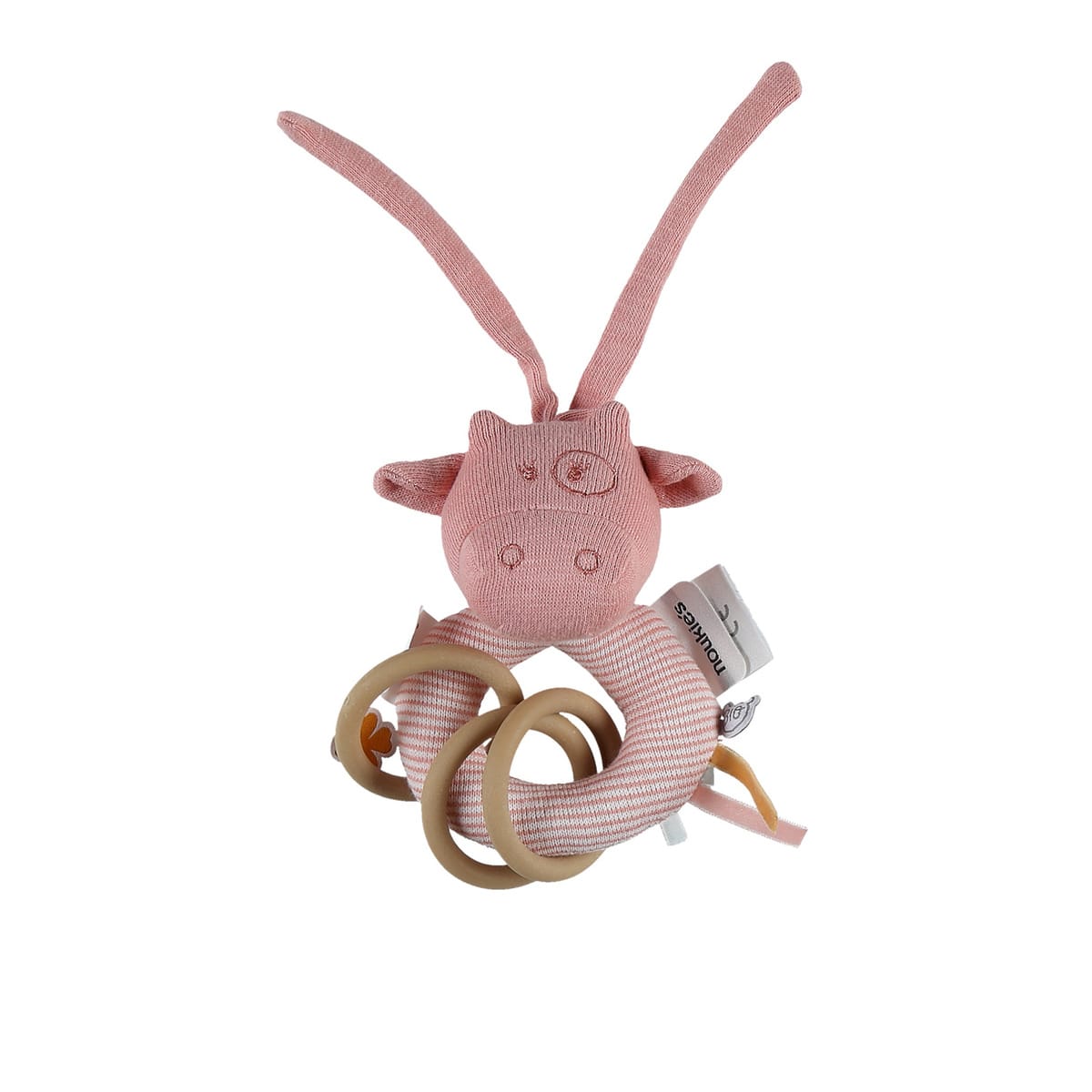 Anneau-hochet coton bio Lola Les Iconiques ROSE Noukie's