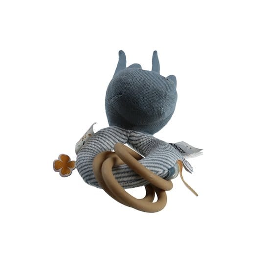 Anneau-hochet coton bio Paco Les Iconiques BLEU Noukie's