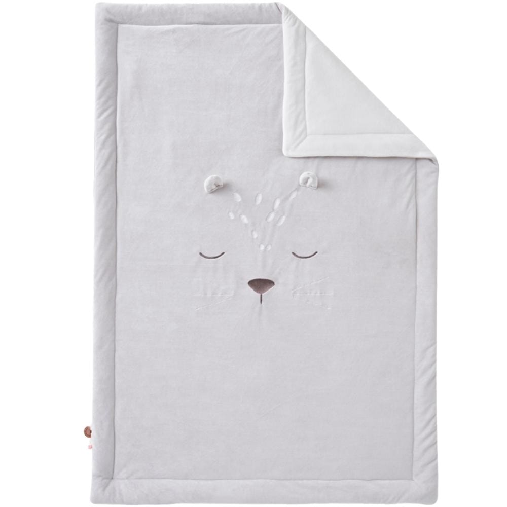 Couverture veloudoux Babou et Kendi GRIS Noukie's