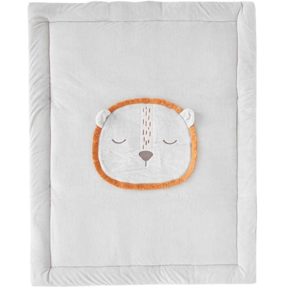 Tapis de jeu et parc veloudoux Babou et Kendi GRIS Noukie's