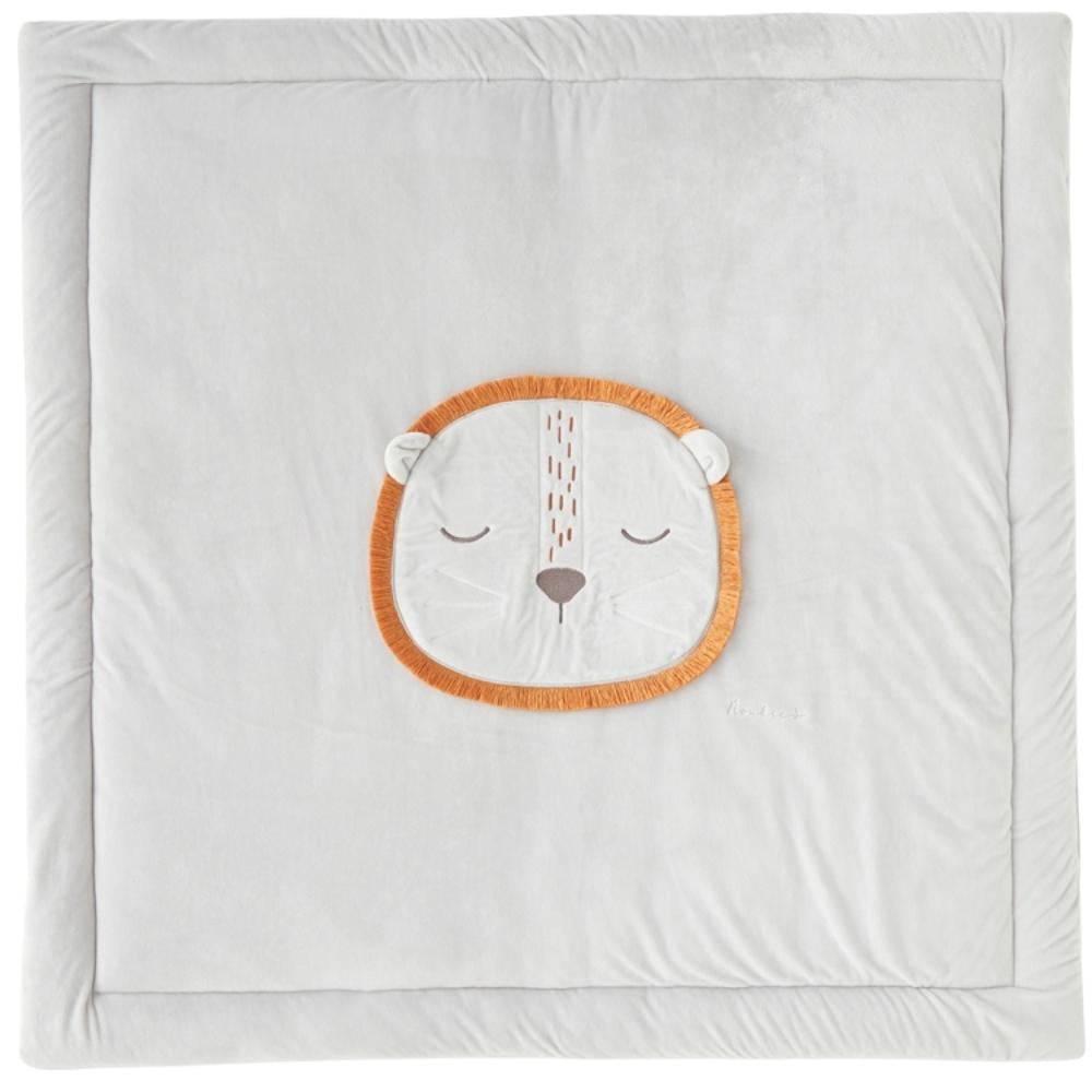 Tapis de jeu et parc veloudoux Babou et Kendi GRIS Noukie's