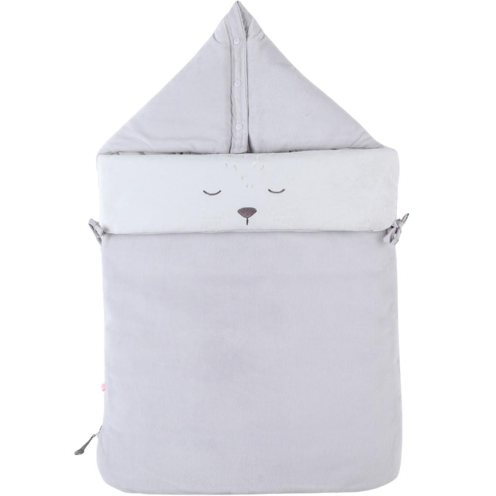 Nid d'ange veloudoux Babou et Kendi GRIS Noukie's