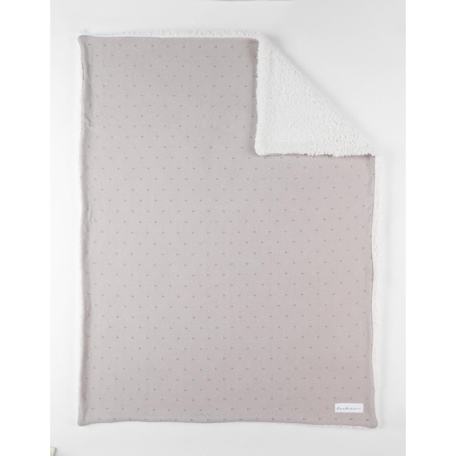 Couverture tricot avec sherpa M&M24 BEIGE Noukie's