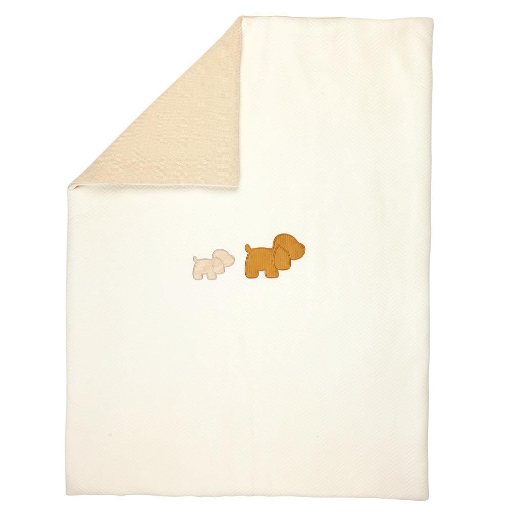 Charlie couverture jacquard BLANC Nattou