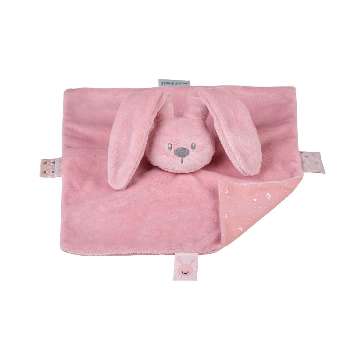 Doudou Lapidou Glow avec motif imprimé ROSE Nattou