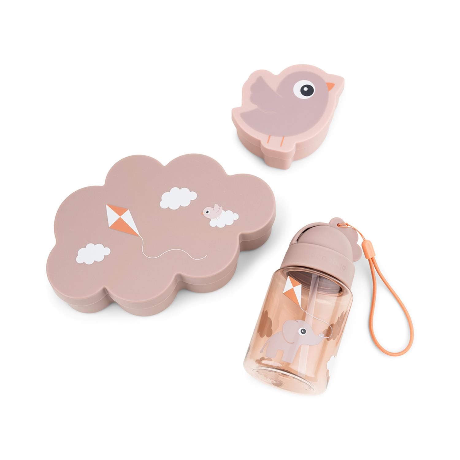 Set gourde et boîtes à goûter Playground ROSE Done by Deer