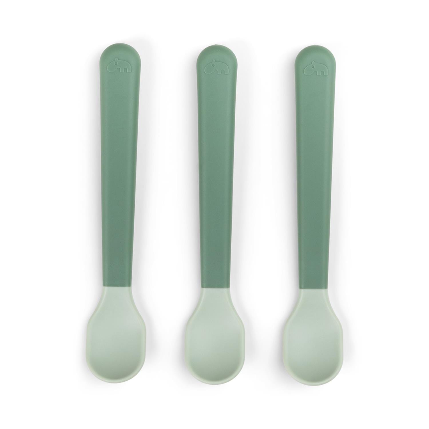 Cuillère bébé Foodie Easy-grip lot de 3 VERT Done by Deer
