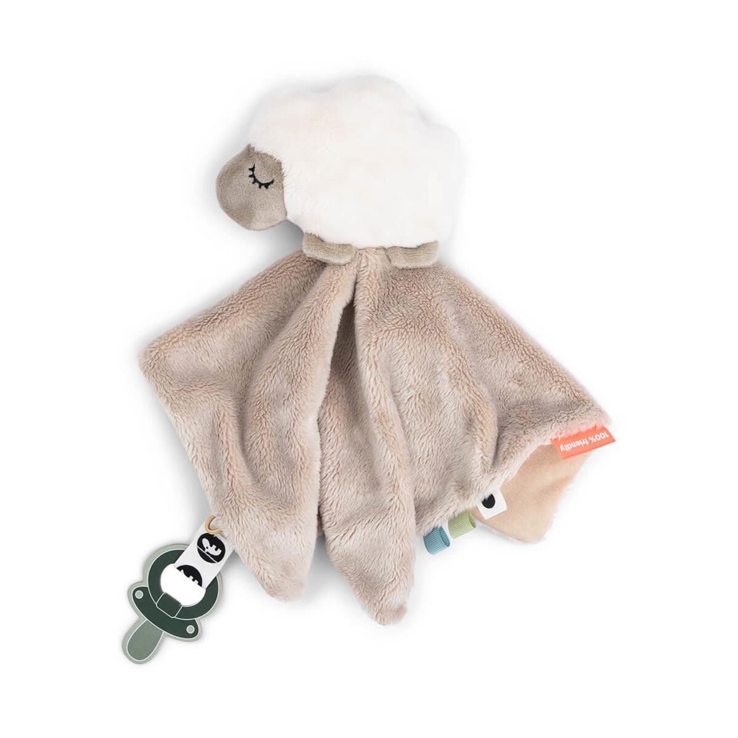 Doudou plat attache-sucette Sheepy BEIGE Done by Deer