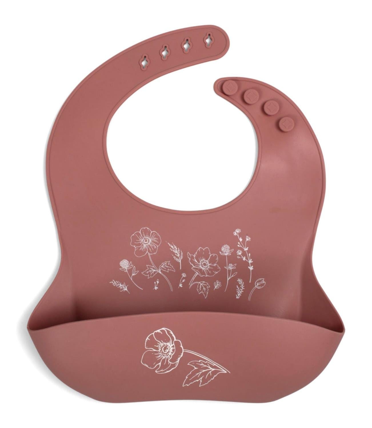 Bavoir silicone imprimé Fleurs d'automne MULTICOLORE Filibabba