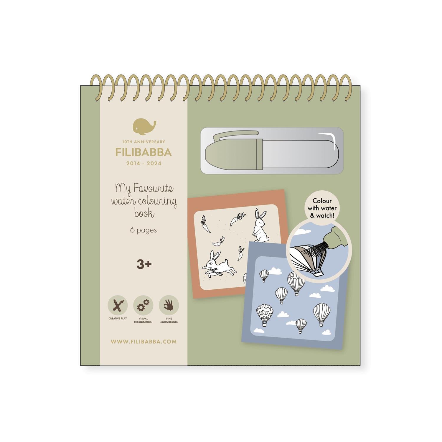 Mon livre de coloriage à l'eau Filibabba Essentials MULTICOLORE Filibabba