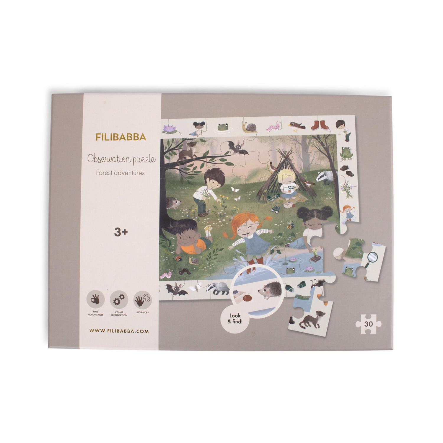 Puzzle d'observation Aventures en forêt MULTICOLORE Filibabba