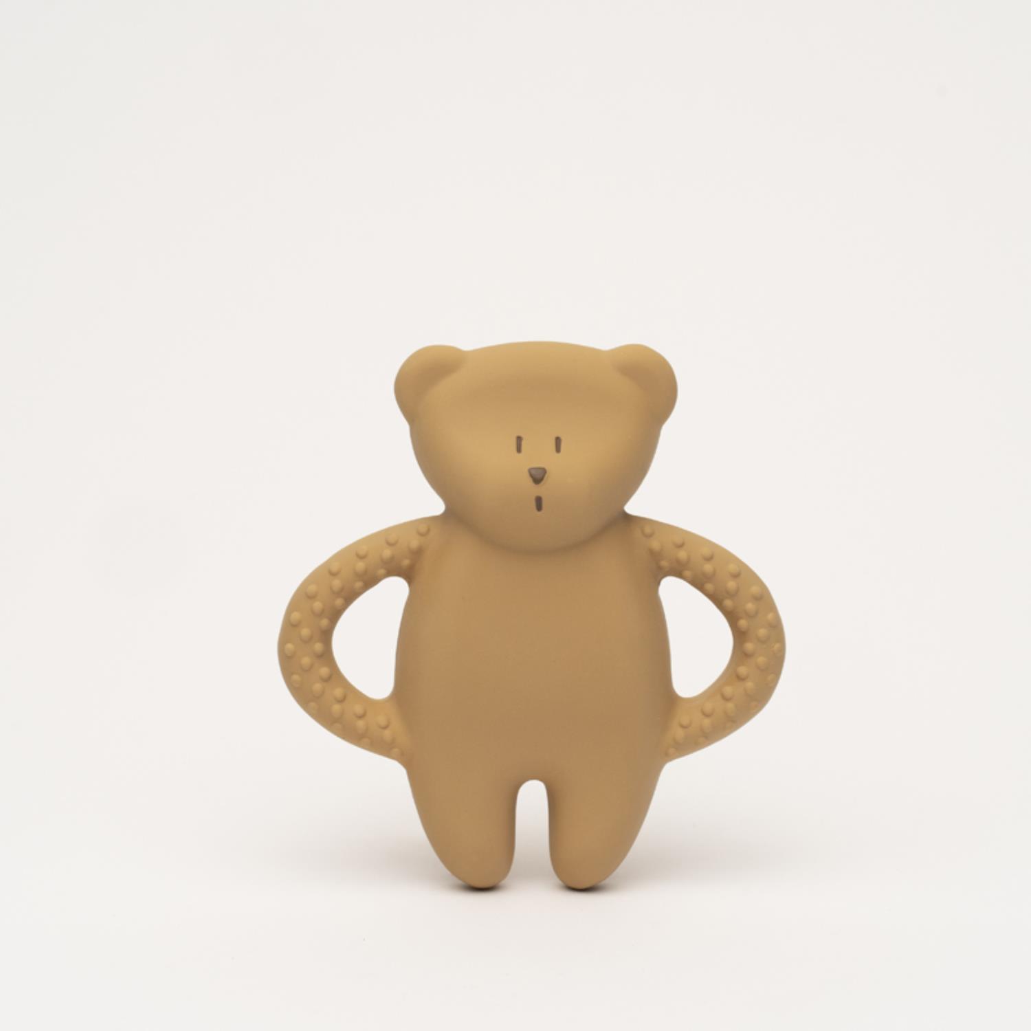 Jouet de dentition ourson en caoutchouc naturel BEIGE Moonie