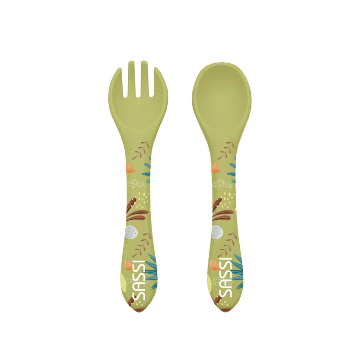 Cuillere et fourchette VERT Sassi Junior