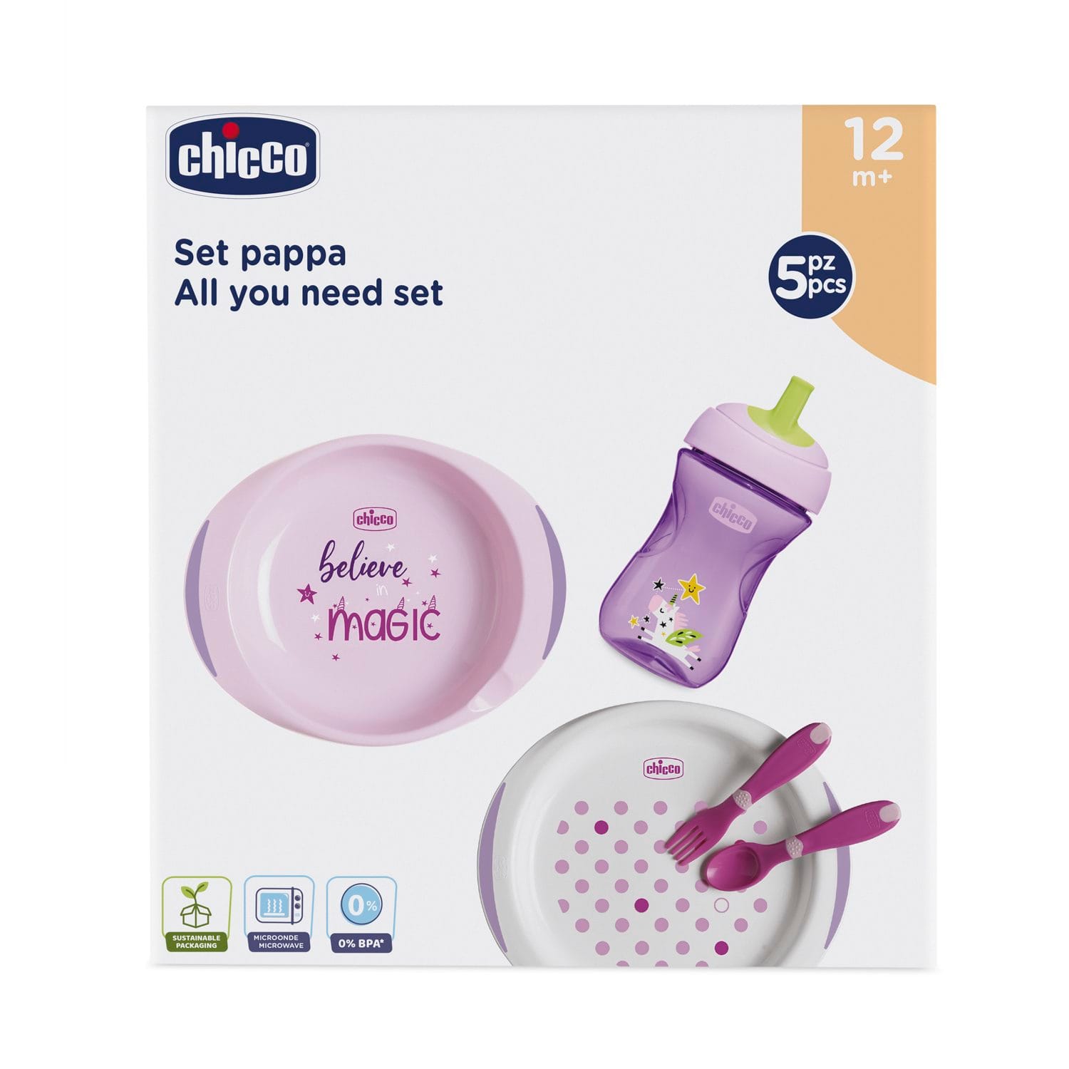 Coffret repas 2e âge ROSE Chicco